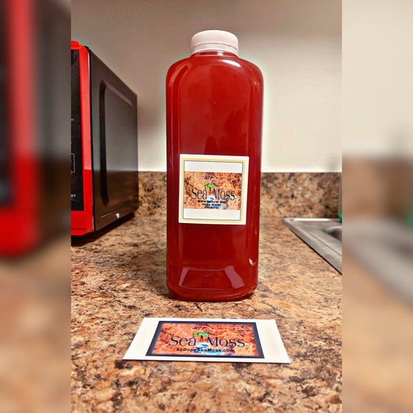 Sea moss strawberry citrus drink